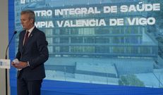 El presidente de la Xunta Alfonso Rueda en la presentaci�n del nuevo centro de salud de Vigo
