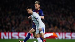 Eden Hazard.Eden Hazard en un partido contra el Barcelona