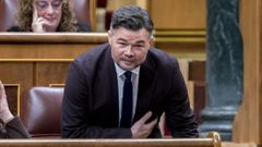 Gabriel Rufi�n, durante una sesi�n en el Congreso de los Diputados.