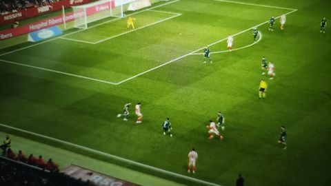 Acci�n previa al 2-0 vs Huesca