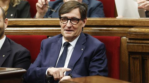 Salvador Illa en el Parlamento catal�n.