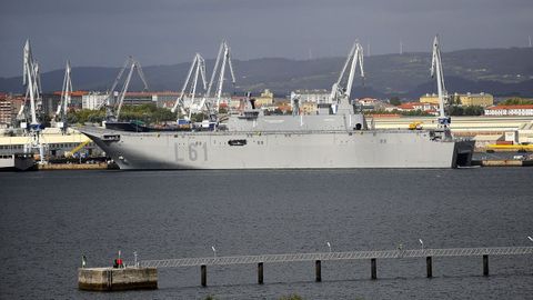 Imagen de archivo del Juan Carlos I en el Arsenal de Ferrol. 