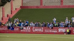 Aficionados del Deportivo en el desplazamiento a Tarazona