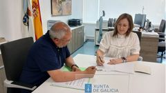 Reuni�n del alcalde C�sar Fern�ndez con la directora xeral de la Axencia Galega de Desenvolvemento Rural, Paz Rodr�guez.