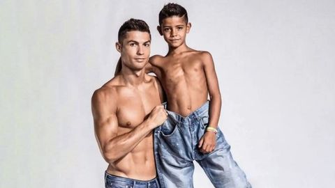 Cristiano Ronaldo posa con Cristiano Ronaldo Jr.