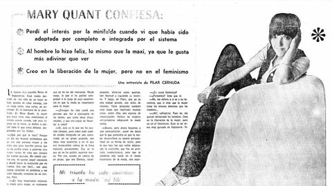 Entrevista a Mary Quant en La Voz del 18 del julio de 1971