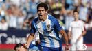 Gustavo Blanco Leschuk celebra un gol con el Mlaga