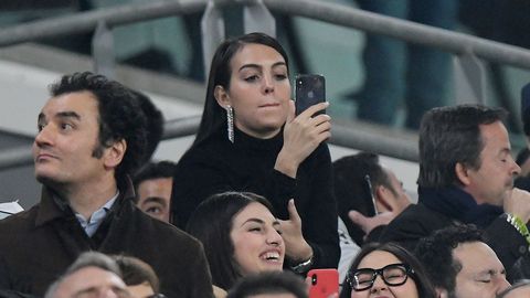 Georgina Rodríguez, en el partido Juventus-Atletico de Madrid disputado en Turín