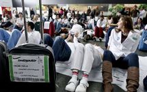 El personal ya realiz� otras protestas por el cierre de camas en el hospital. 