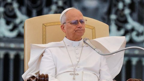 Le�n XIV, durante una audiencia semanal en San Pedro del Vaticano