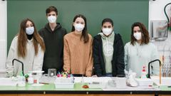 Los cinco alumnos del IES Otero Pedrayo que fueron a la fase auton�mica de la Olimpiada de Biolog�a