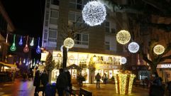 Iluminaci�n navide�a en Sanxenxo. 