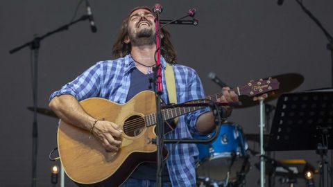 Andr&eacute;s Su&aacute;rez durante un concierto en Santiago. 