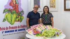Jos� Manuel Baltar y Ana Villarino en la presentaci�n de una nueva edici�n de la Festa do Pemento