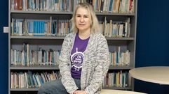 Nieves Garc�a Centeno, onte no Conco, Dumbr�a, onde co motivo do 8M dirixe as xornadas �As mulleres na antig�idade�