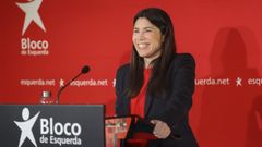 Mariana Mort�gua, l�der del Bloco de Esquerdas, en la noche electoral.
