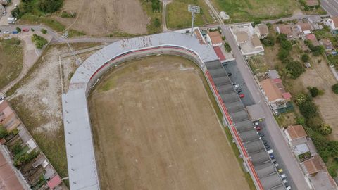 Obras en el Estadio de O Couto.Los trabajos avanzan en la segunda fase de la reforma