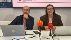 Javier Bueno y Diana G�ndara dieron una rueda de prensa en Ourense.