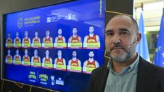 El seleccionador espa�ol, Chus Mateo, en el acto de anuncio de una convocatoria para una ventana FIBA este a�o.