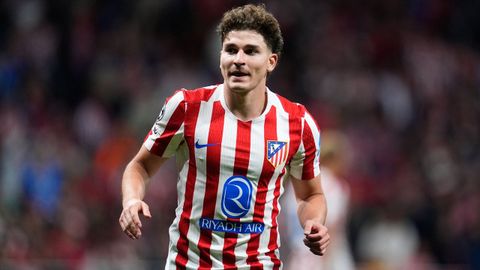 Juli�n �lvarez, durante un partido esta temporada con el Atl�tico de Madrid