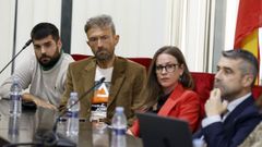 El grupo popular de Pontecesures durante un pleno en 2025