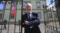 El vicepresidente del Tribunal Constitucional, Juan Antonio Xiol R�os, este viernes, en unas jornadas jur�dicas en Sarria