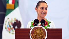 Fotograf�a cedida este viernes por la Presidencia de M�xico, de la mandataria Claudia Sheinbaum.