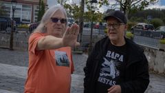 Manolo González (dereita), no último Chanfaina Lab, en San Sadurniño (con Carlos Amil)