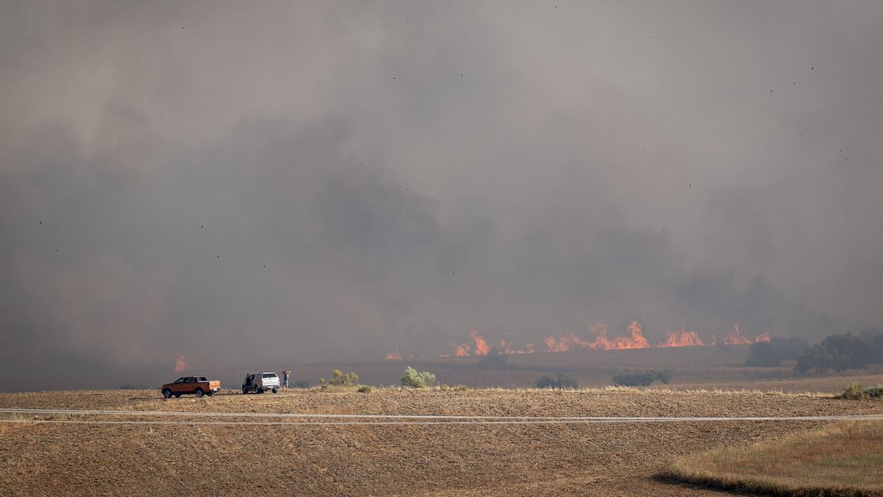 Un incendio originado en Toledo quema 2.500 hectáreas y se extiende a Madrid