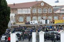 Imagen de archivo de una asamblea de trabajadores en el interior del astillero de Ferrol.