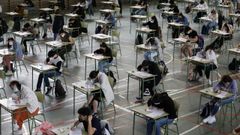 Imagen de archivo de una prueba de selectividad en el 2021en Viveiro