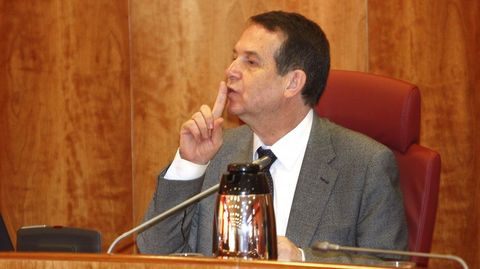 Caballero, en un pleno del ayuntamiento. 