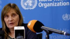 La subdirectora general de la OMS, Marie-Paule Kieny, da una rueda de prensa tras la reuni�n del Comit� de �tica de la Organizaci�n Mundial de la Salud