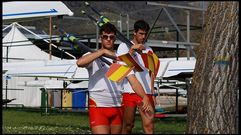Aleix Mart� y Joaqu�n Montero (derecha) en Italia