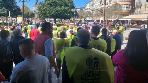 La manifestación terminó delante del Concello