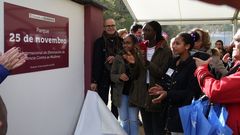 Acto del 25N en el parque de Reza de Ourense