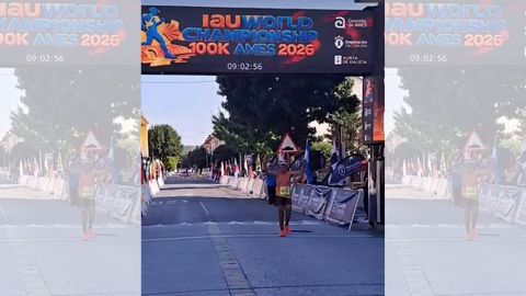 Nicol�s de las Heras en la meta