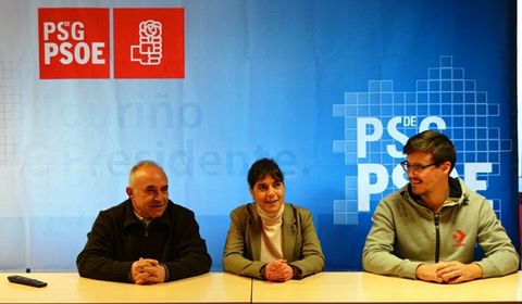 Integrantes de la nueva gestora de los socialistas de Cangas