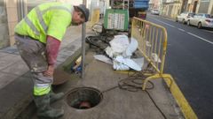 Obras en el alcantarillado en la calle Valle-Incl�n
