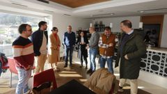 Una de las reuniones de Por Viveiro con el Partido Popular viveirense