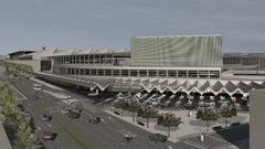 La futura fachada sur de la estaci�n de Atocha