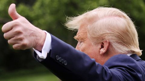 Trump, a su salida de la Casa Blanca con destino a M�chigan