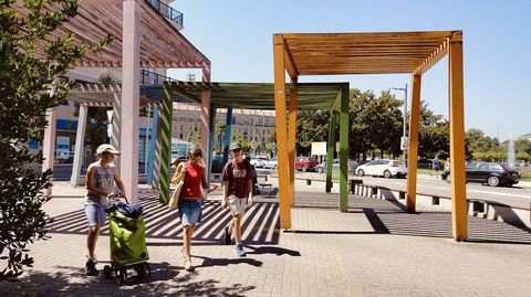 La p�rgola de la plaza Fontecha ser� sustituida por otra nueva