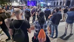 Asistentes al concierto de Juan Perro del pasado jueves en la plaza de Espa�a