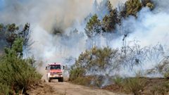 Brigada forestal, durante un incendio