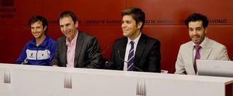 De izquierda a derecha, Joao Fern�ndez, Isodoro Hornillos, Adri�n Varela y Alfonso L�pez.