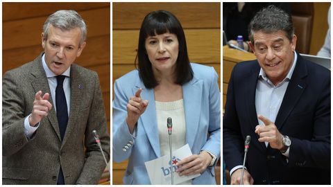 Rueda, Pont&oacute;n y Besteiro, en el Parlamento.