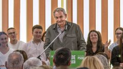 Jos� Luis Rodr�guez Zapatero, durante un mitin de la campa�a de las elecciones andaluzas.