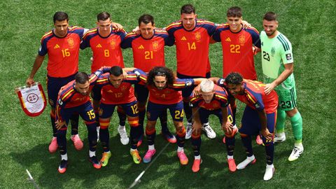 Once de la selecci�n espa�ola ante B�lgica.