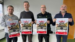 Treus, Berm�dez, Fern�ndez y Berm�dez, en la presentaci�n del encuentro.